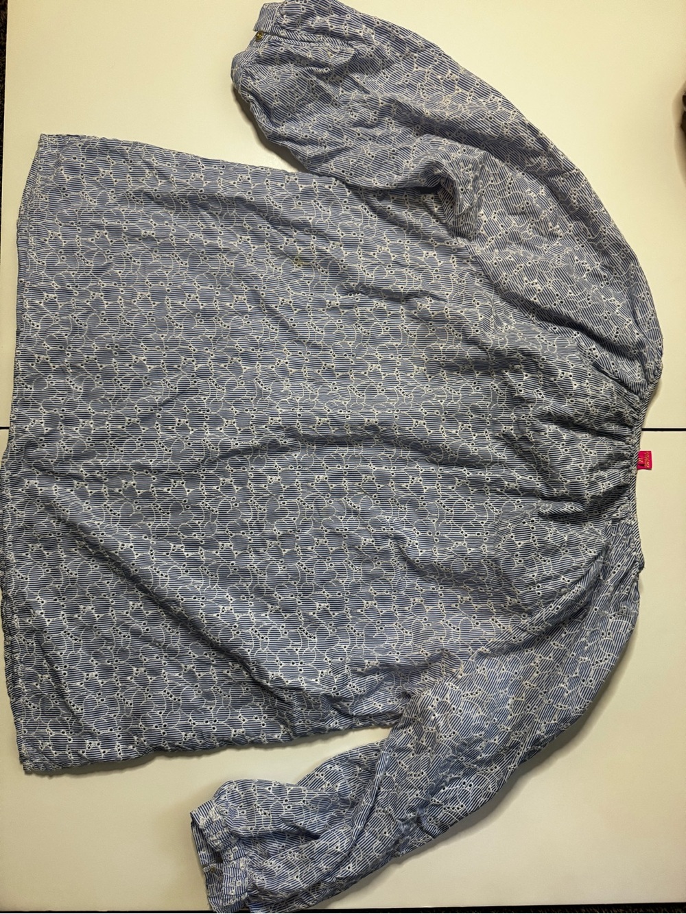Lily pulitzer blue and white willa top xl